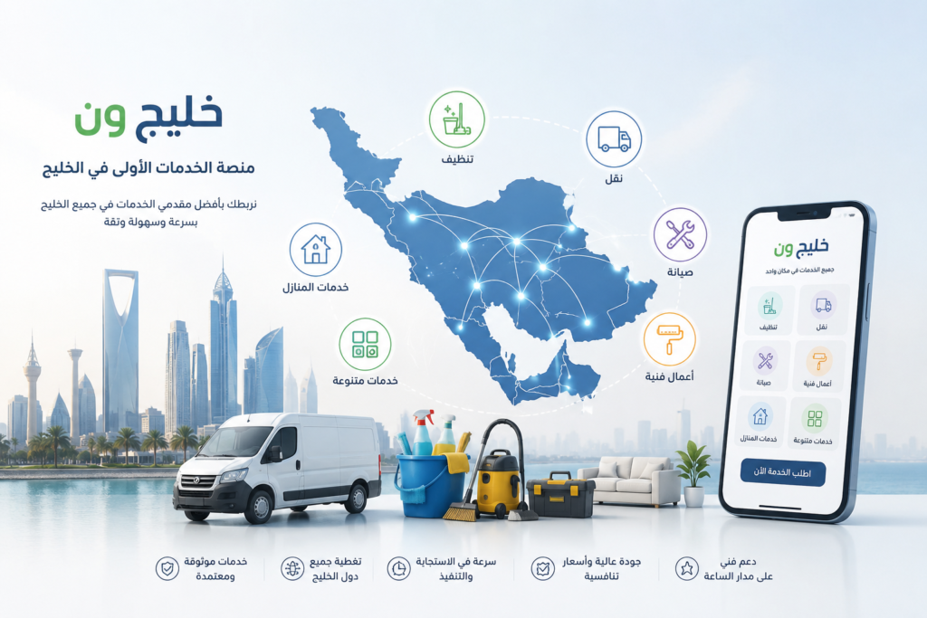 خليج ون منصة خدمات متكاملة تربط العملاء بمقدمي الخدمات في دول الخليج